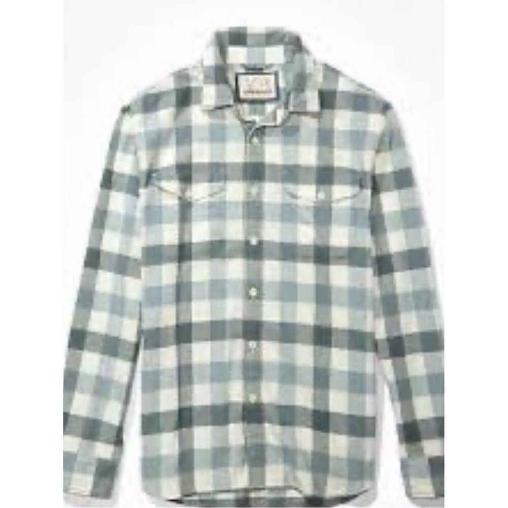 American-eagle Women's Green and White Shirt